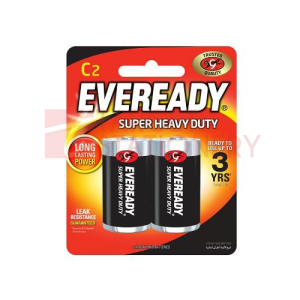 EVEREADY 1235BP2 BLACK BATTERY C 2S