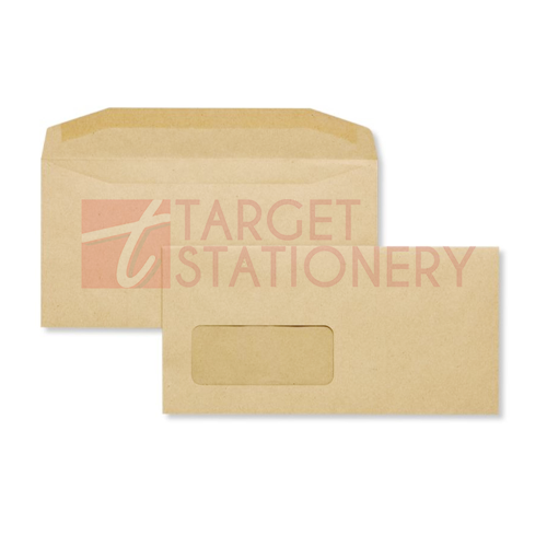 SAMS 95G BROWN WINDOW ENV 4.5X9.5 25S