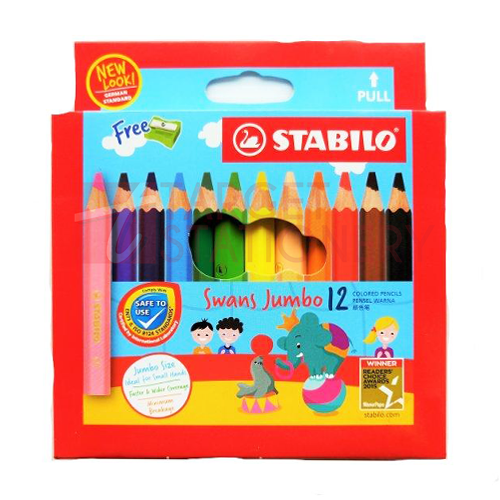 STABILO SWANS JUMBO 12S (SHORT)