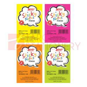 ASTAR COL.STICKY NOTES 100S 2″×1.5″