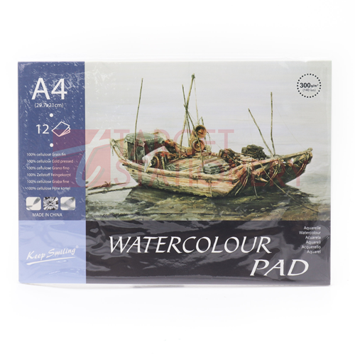 KEEP SMILING A4-300W WATERCOL. PAD target