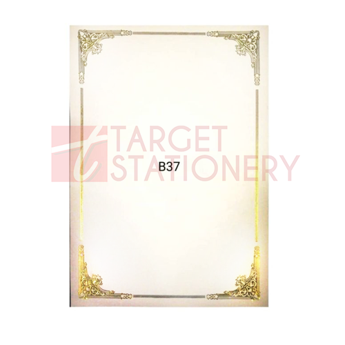 LUCKY STAR A4 160GSM CERTIFICATE CARD B37 target