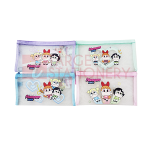 A6-210 CRYBABY POWERPUFF GIRLS NETTING ZIPPER BAG