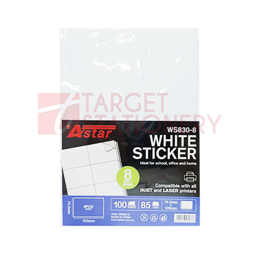 ASTAR WS830-8 WHITE STICKER