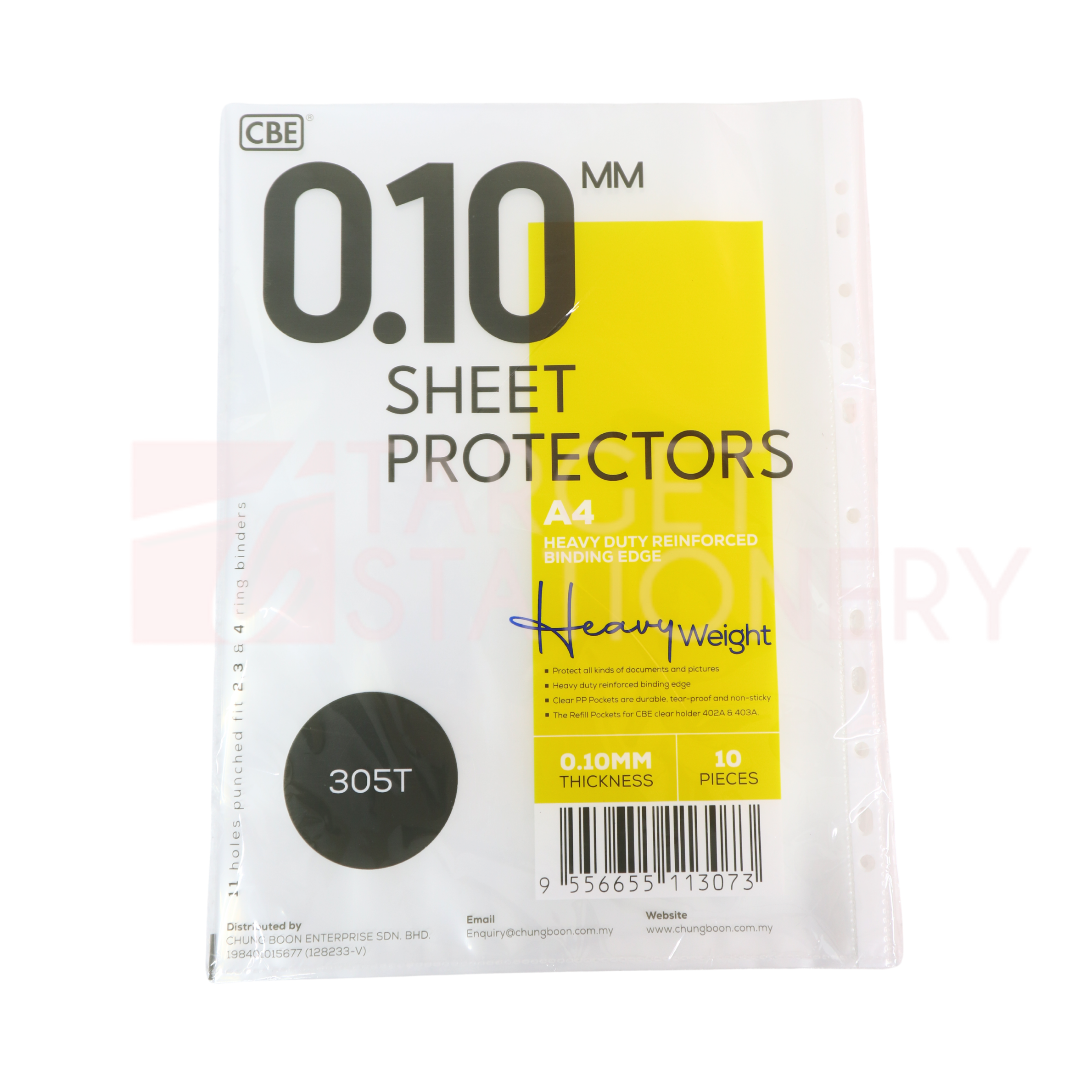 CBE 305T A4 SHEET PROTECTORS